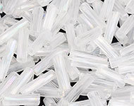 Glas rocailles/borduurstaafjes Melkwit AB