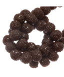 Sparkling beads 4 mm hazelnoot bruin