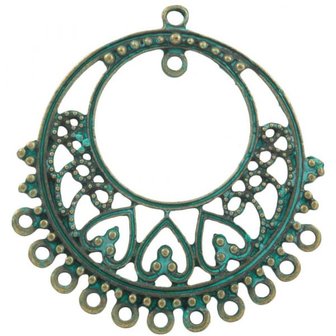 Hanger antique bronze green boho style