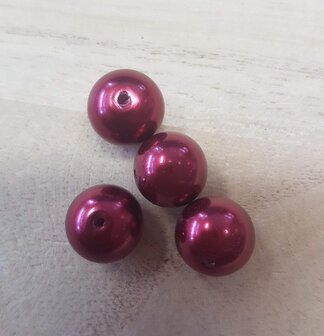 Glasparel rond 12mm Rood