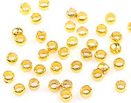 Metalen knijpkralen goud 2x1.5mm goud