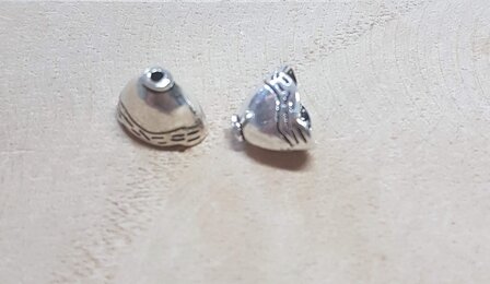 Metalen kralenkapje 10x6mm