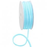 Elastisch Ibiza koord licht turquoise blauw