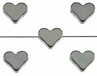 Metalen black nickel hartje