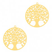 Bohemian hanger tree of life goud 15mm