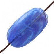 perla beads 16x29mm cobalt blauw