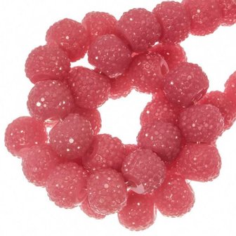 Sparkling beads 8mm Candy Pink