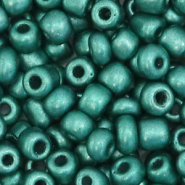 Glas rocailles 4mm Hunter green metallic