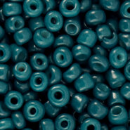 Glas rocailles 4mm Dark teal blue
