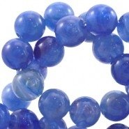 perla bead 6mm cobalt blauw