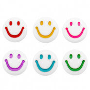 Acryl smiley&#039;s multicoulour white