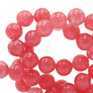 Jade natuursteenkraal rond coral red 8mm