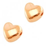 Metalen hartjes rose goud 6mm