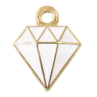 Bedel diamant wit enamel