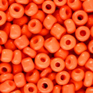 Glas rocailles neon coral orange 4mm