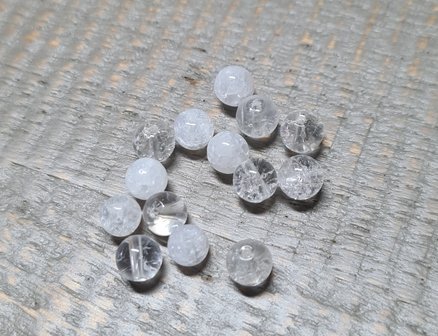 Bergkristal Kwarts crackle kraal 6a7mm