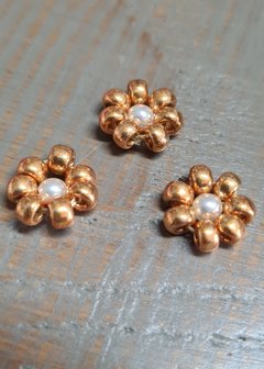 Miyuki bloemetjes goud