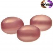 glaskraal-spheres 9x8mm vintage rose