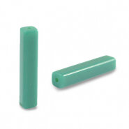 Glaskraal tube Forest green20x4mm