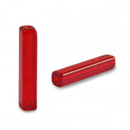 Glaskraal tube Red 20x4mm