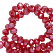 Facetkraal rondel Wine red pearlshine 2x3mm