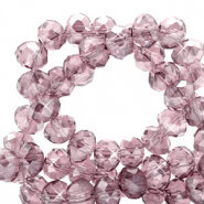 Facetkraal rondel Aubergine purple pearlshine 2x3mm