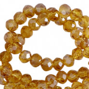 Facetkraal topaz yellow pearlshine 2x3mm