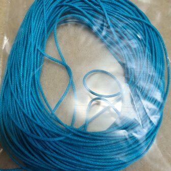 Waxkoord mediterraan blauw 0.5mm