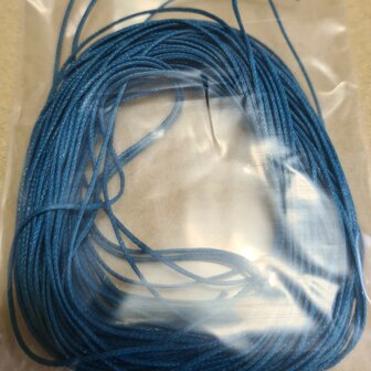 Waxkoord donker blauw 0.5mm