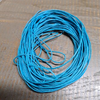 Waxkoord Helder blauw 1mm