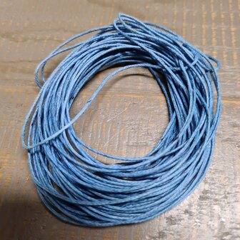 Waxkoord Denim blauw 1mm