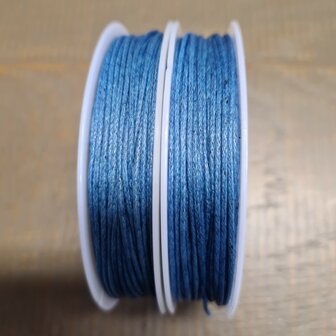Waxkoord turquoiseblauw 1mm