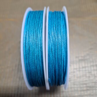 Waxkoord turquoise 1mm