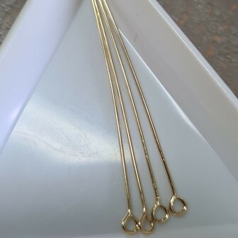 Kettelstiften Goud Plated 50mm