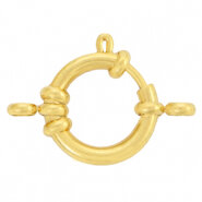 RVS boeislot goud met oogjes 18mm