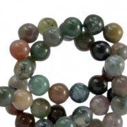 Chalcedoon (jaspis) multicolour green ​​​​​​​8mm