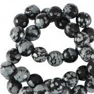 Obsidian ​​​​​​​facet anthraciet black marble 6mm