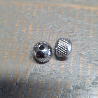 RVS kralen silver 8mm bewerkt