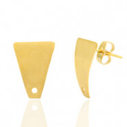 RVS Goldplated oorstekers 16x22mm