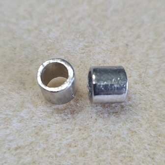 Metaalkraal buisje glad 6,5x7mm