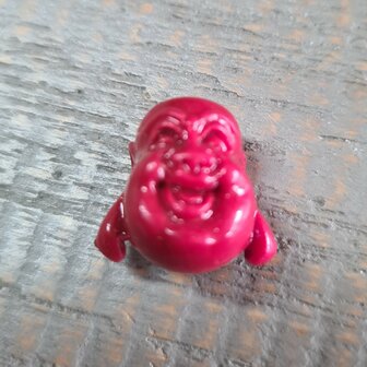 Acryl rode boedha kraal 14mm