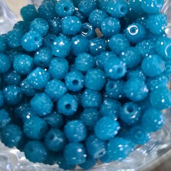 Sparkling beads 4mm blauwgroen