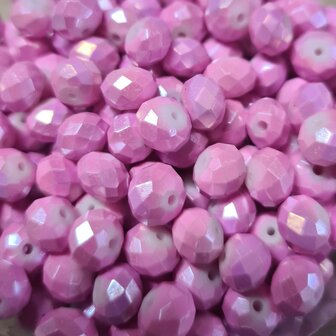 Facetkraal 6x8mm paars roze