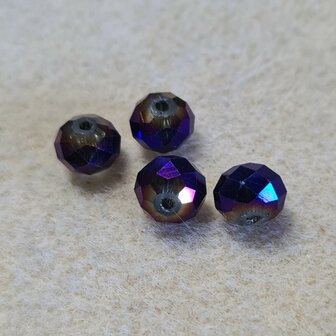 Facetkraal 6x8mm blauwpaars 