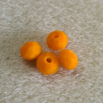 Facet kraal orange 4x6mm