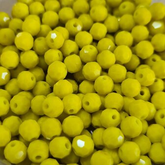 Facetkraal geel 6mm