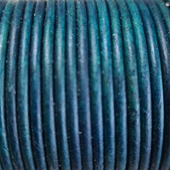 DQ Leer 2mm antique teal vintage green