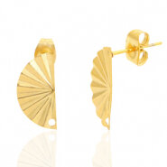 RVS Goldplated oorstekers waaier