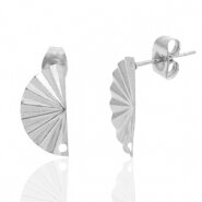 RVS Silverplated oorstekers waaier