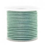 DQ Leer pastel lark green metallic  1mm